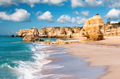 plages dorées de albufeira dans l'algarve - portugal