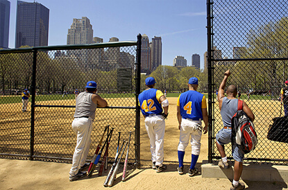 Match de baseball dans un stade au États-Unis