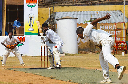 Match de cricket en Inde